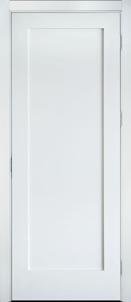 Primed White Solid Core 1 Panel Shaker Mission Style Interior Door In 1011