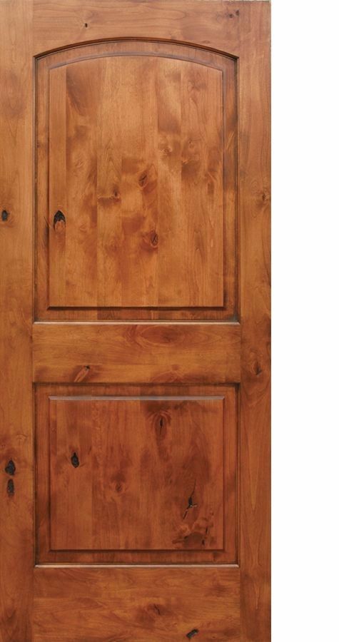 Knotty Alder Arch Top 2 Panel Interior Doors In 1002