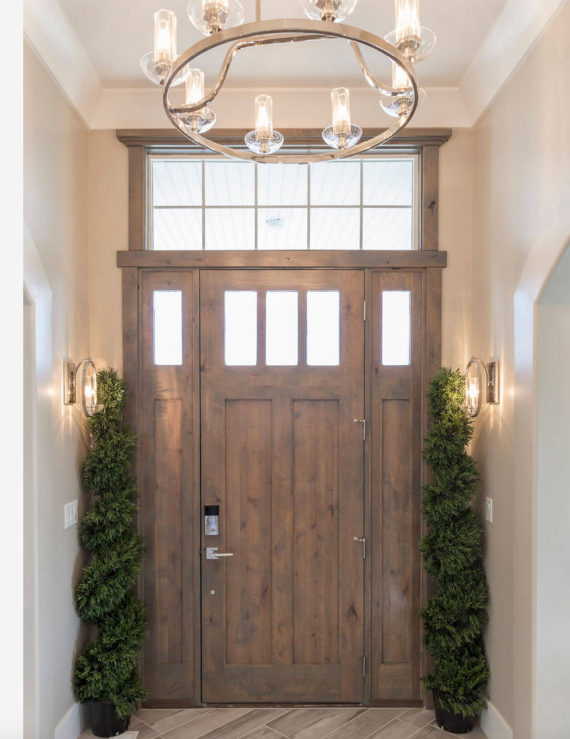Ksr Brighton Knotty Alder 3 Lite Entry Door With Sidelites Ex 1222