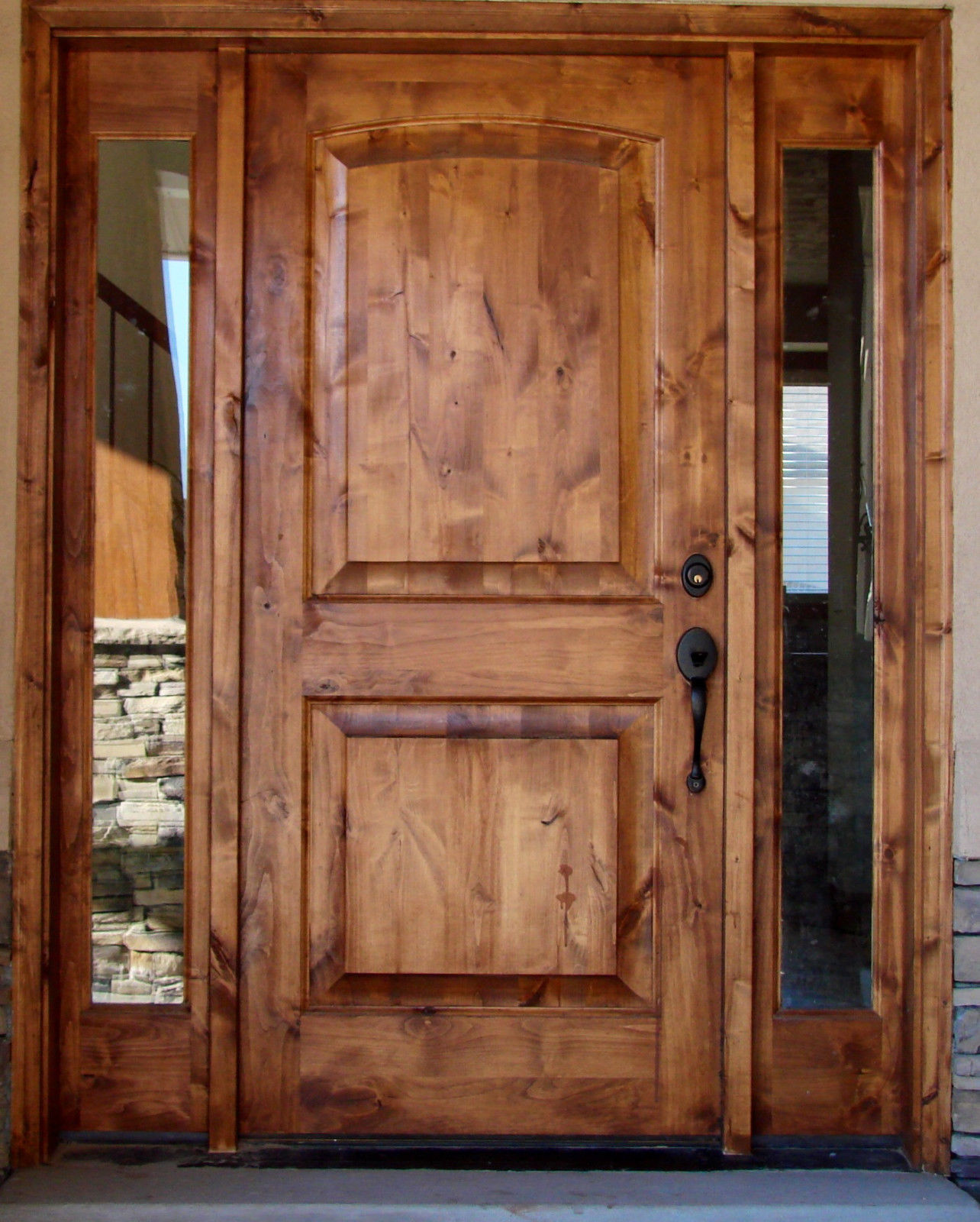 Knotty Alder 2 Raised Panel With Sidelite Tuscany Design Ex 1331