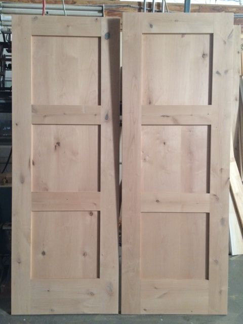 Knotty Alder 3 Panel Mission Shaker Style Interior Doors In 1001