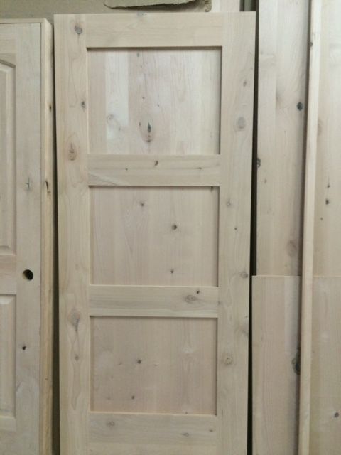 Knotty Alder 3 Panel Shaker Style Interior Door In 1009