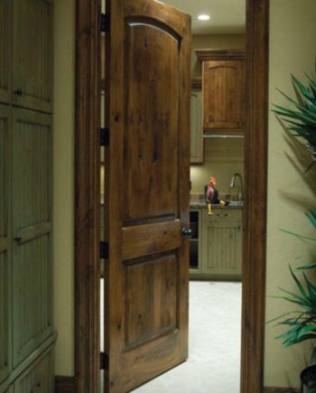 8ft KNOTTY ALDER ARCH TOP 2-PANEL INTERIOR DOORS IN-1002