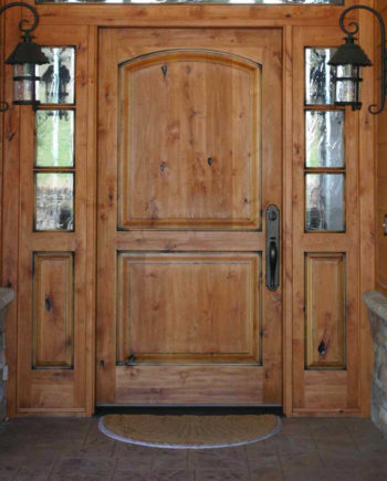 PRE-HUNG KNOTTY ALDER INTERIOR DOORS ARCH TOP RAISED 