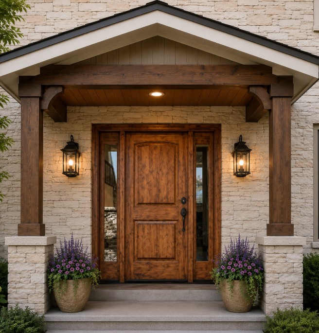 EX-1331 KNOTTY ALDER Tuscany Style 2-RAISED PANEL WITH SIDELITE