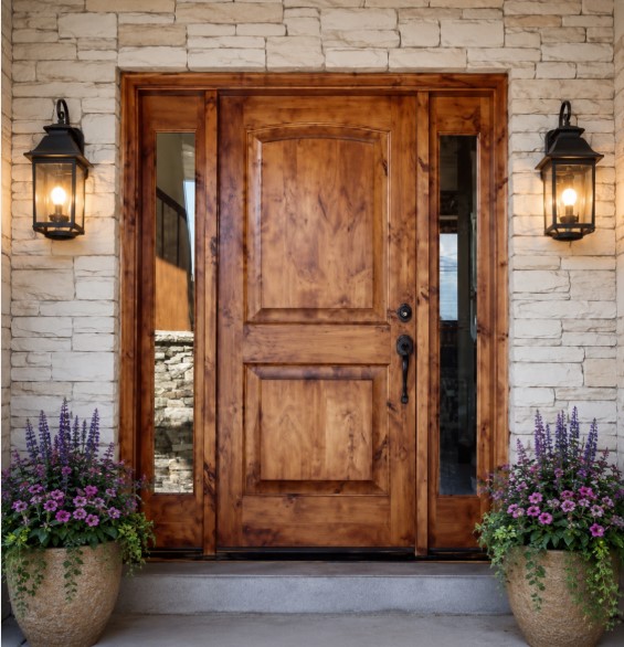 EX-1331 KNOTTY ALDER Tuscany Style 2-RAISED PANEL WITH SIDELITE