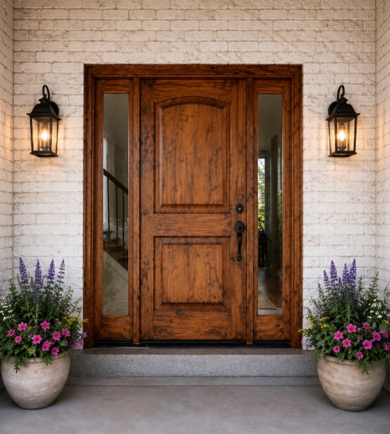 EX-1331 KNOTTY ALDER Tuscany Style 2-RAISED PANEL WITH SIDELITE